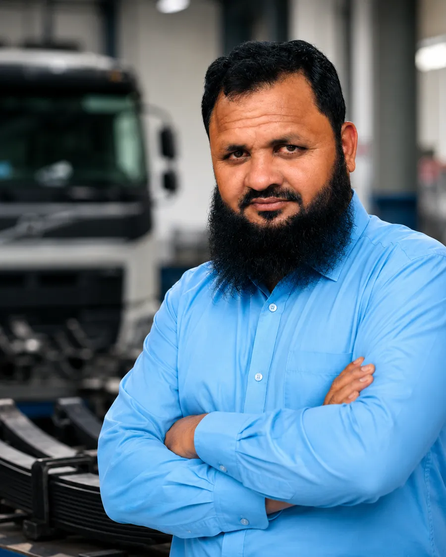 Ali Khan, owner of Ali Khan Spring Work Garage in Ras Al Khor, Dubai