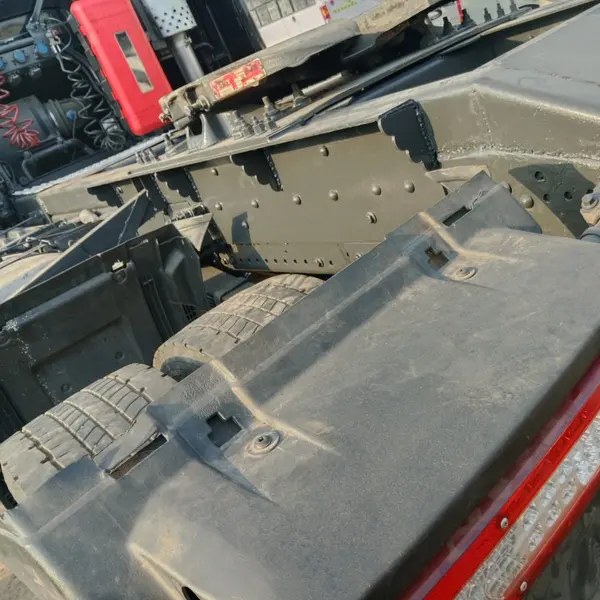 Rebuilt truck chassis rail with new cross members