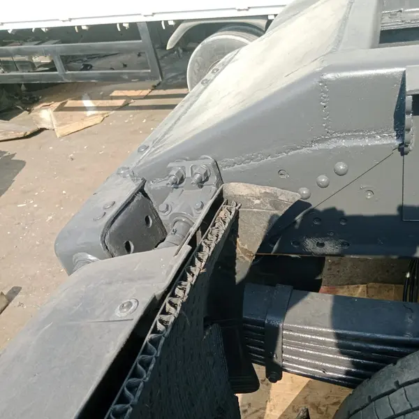 Chassis frame modification on a heavy duty truck